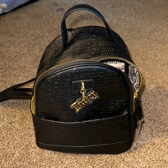 Juicy Couture Bags Nwt Mini Juicy Couture Backpack Black And Gold